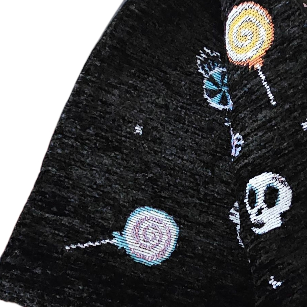 Halloween Trick or Treat Yo Self Table Runner - Black, Orange, Yellow, White NWT - Picture 3 of 6